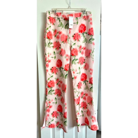 *NWT* ASOS Curve Floral Slit Flare Trousers - Picture 5 of 7